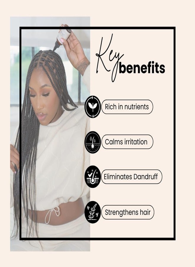 Bask & Lather Scalp Stimulator Hair Growth Oil, Cold Pressed Mint and Rosemary Blend with Grapeseed for Hair Growth, Organic Natural Leave in, All Hair Types, 2 Fl Oz - Image 4